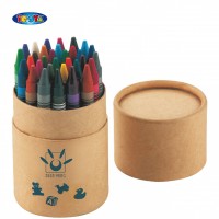 30 COLOR WAX CRAYON SIZED 8X90MM PACKED IN PAPER TUBE