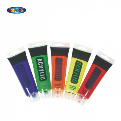 5 COLOR 120ML ACRYLIC COLOR SET IN PLASTIC TUBE